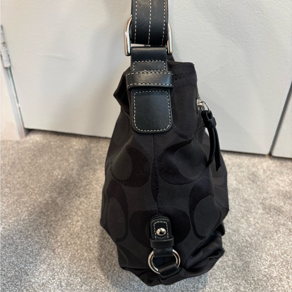 Coach Black Signature Shoulder Bag - Picture 4 of 5
